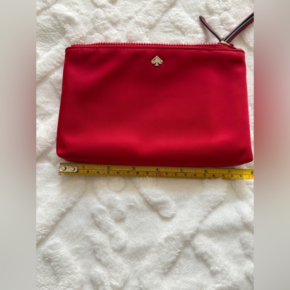 Kate Spade Jae nylon medium double zip wristlet, red - Picture 5 of 6